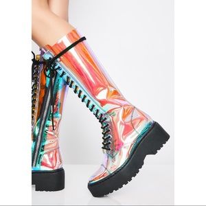 Dolls Kill Cosmic Renegade Combat Boots